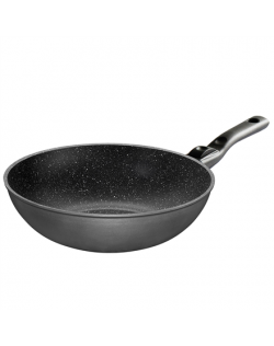 Stoneline Pan 19569 Wok, Diameter 30 cm, Suitable for induction hob, Removable handle, Anthracite