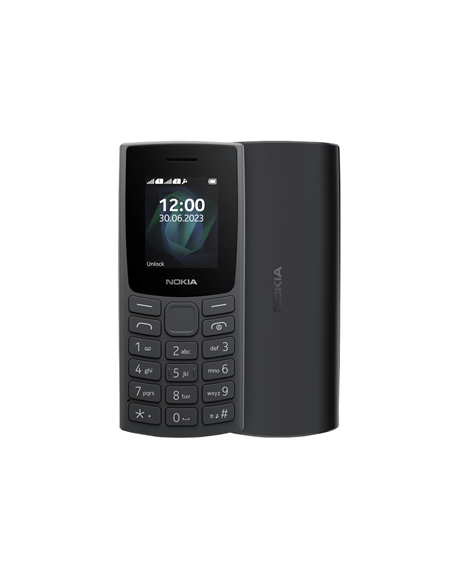 Nokia 105 (2023) TA-1557 Charcoal 1.8 " TFT LCD 120 x 160 pixels Dual SIM Mini Sim 3G USB version microUSB 1000 mAh