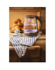 Adler Kettle AD 1286 Standard, 2200 W, 2 L, Plastic/ glass, Grey/ transparent, 360° rotational base