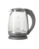 Adler Kettle AD 1286 Standard, 2200 W, 2 L, Plastic/ glass, Grey/ transparent, 360° rotational base