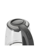 Adler Kettle AD 1286 Standard, 2200 W, 2 L, Plastic/ glass, Grey/ transparent, 360° rotational base