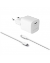 Fixed Mini USB-C Travel Charger USB-C/Lightning Cable