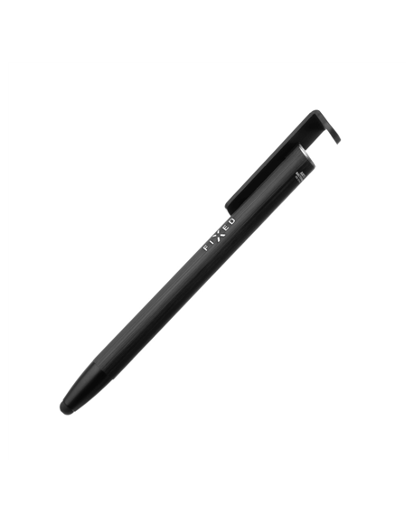 Fixed Pen With Stylus and Stand 3 in 1 Pencil Stylus for capacitive displays Stand for phones and tablets Black