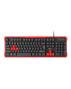 GENESIS RHOD 110 Gaming Keyboard, US Layout, Wired, Red