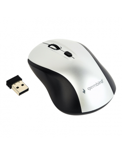 Gembird MUSW-4B-02-BS Wireless optical mouse, black/silver Gembird