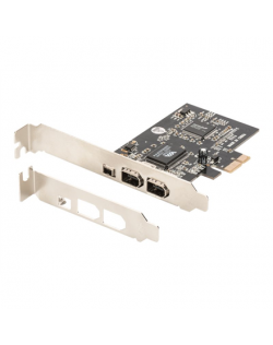 Digitus IEEE 1394a Interface Card, PCI express, 4 Port 1x ext. 1394mini, 2x ext./1x int. 1394a Ports DS-30201-5