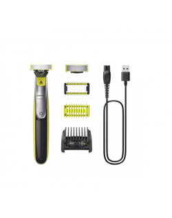Philips Face and Body Shaver QP2834/20 OneBlade 360 Operating time (max) 60 min Wet & Dry Lithium Ion Black/Green