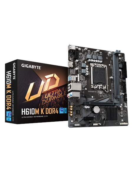 H610M K DDR4 1.0 M/B | Gigabyte | Processor family Intel | Processor socket LGA1700 | DDR4 DIMM | Memory slots 2 | Supported har