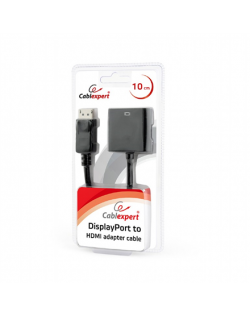 Cablexpert DisplayPort to HDMI adapter cable, Black