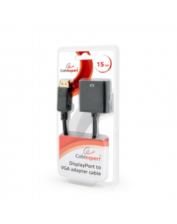 Cablexpert DisplayPort to VGA adapter cable, Black