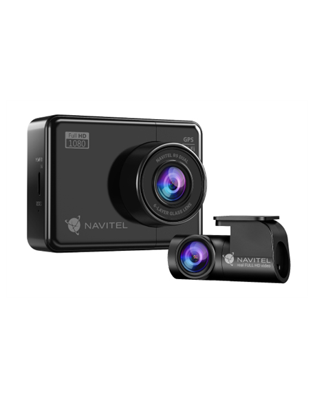 Navitel | R9 DUAL | Wi-Fi | Two-channel Full HD Dashcam | Audio recorder