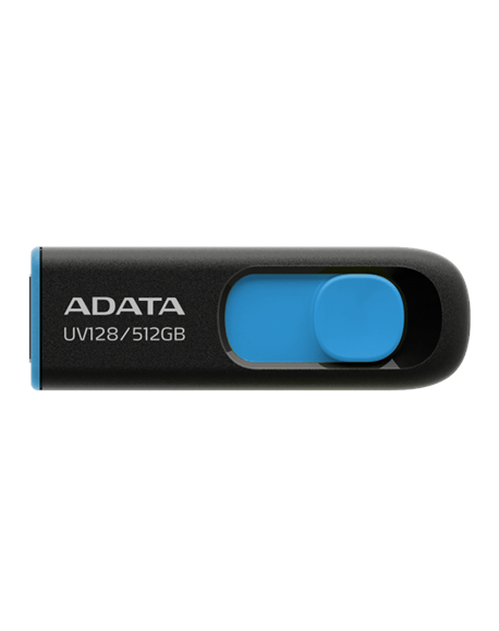 ADATA | USB Flash Drive | UV128 | 512 GB | USB 3.2 Gen1 | Black/Blue
