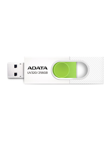 ADATA | USB Flash Drive | UV320 | 256 GB | USB 3.2 Gen1 | White/Green