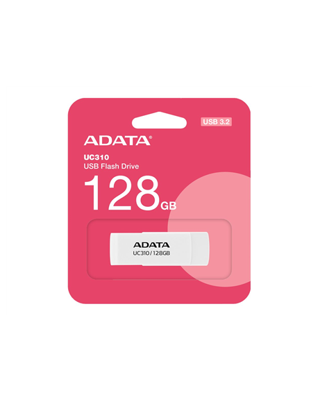 ADATA | USB Flash Drive | UC310 | 128 GB | USB 3.2 Gen1 | White