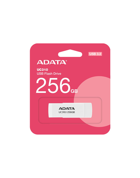 ADATA | USB Flash Drive | UC310 | 256 GB | USB 3.2 Gen1 | White