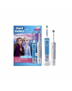 Oral-B Electric Toothbrush | D100 Kids Frozen + Vitality Pro D103 | Rechargeable | For adults and children | Number of brush hea