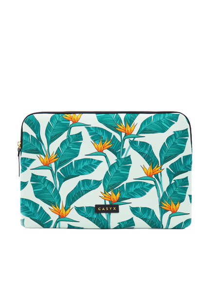 Casyx | Fits up to size 13 ”/14 " | Casyx for MacBook | SLVS-000008 | Sleeve | Birds of Paradise | Waterproof