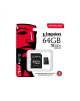 Kingston | UHS-I | 64 GB | microSDHC/SDXC Industrial Card | Flash memory class Class 10, UHS-I, U3, V30, A1 | SD Adapter
