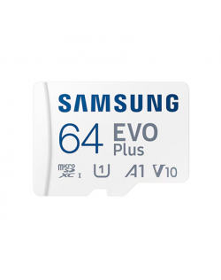 Samsung | MicroSD Card | EVO Plus | 64 GB | microSDXC Memory Card | Flash memory class U1, V10, A1