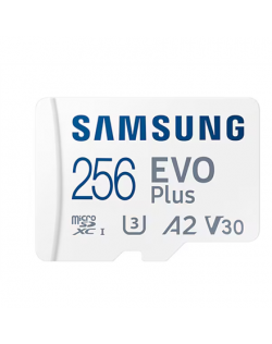 Samsung | MicroSD Card | EVO Plus | 256 GB | microSDXC Memory Card | Flash memory class U3, V30, A2