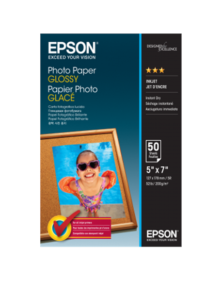 Epson Photo Paper Glossy 50 sheets, 13 x 18 cm, 200 g/m²