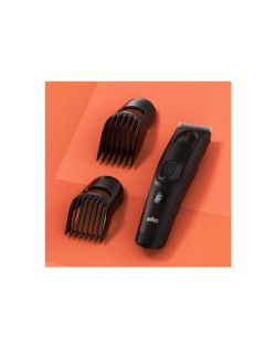 Braun | HC5330 | Hair Clipper Series 5 | Cordless or corded | Number of length steps 17 | Matte Black