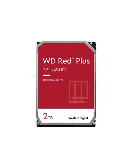 Western Digital | Red Plus NAS Hard Drive | WD20EFPX | 5400 RPM | 2000 GB | 64 MB