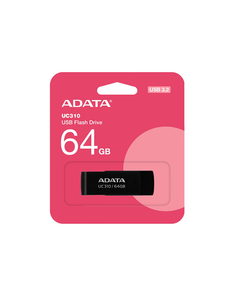 ADATA | USB Flash Drive | UC310 | 64 GB | USB 3.2 Gen1 | Black
