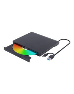 Gembird | External USB DVD Drive | DVD-USB-03 | Interface USB 3.1 Gen 1 | DVD±RW (±R DL) / DVD-RAM | CD read speed 24 x | CD wri