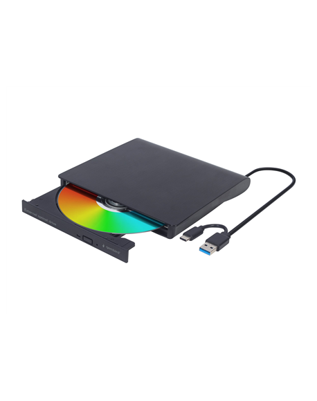 Gembird | External USB DVD Drive | DVD-USB-03 | Interface USB 3.1 Gen 1 | DVD±RW (±R DL) / DVD-RAM | CD read speed 24 x | CD wri