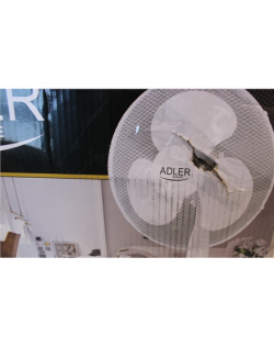 SALE OUT. Adler AD 7305 Adler Stand Fan DAMAGED PACKAGING, DENT ON THE GRID, SCRATCHES ON THE LEG Diameter 40 cm White Number of speeds 3 90 W No Oscillation | Adler | AD 7305 | Stand Fan | DAMAGED PACKAGING, DENT ON THE GRID, SCRATCHES ON THE LEG | White | Diameter 40 cm | Number of speeds 3 | Oscillation | 90 W | No
