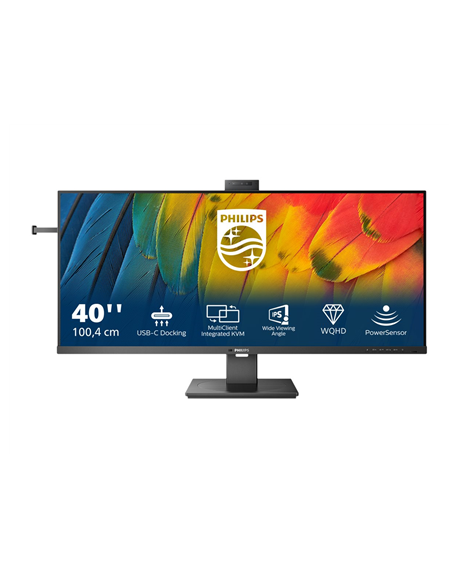 Philips | Business Monitor | 40B1U5601H/00 | 40 " | IPS | 3440 x 1440 pixels | 21:9 | 4 ms | 300 cd/m² | Black | 100 Hz