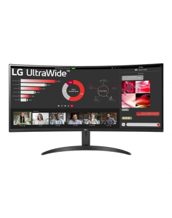 LG | Curved UltraWide Monitor | 34WR50QC-B.AEU | 34 " | VA | QHD | 21:9 | 100 Hz | 5 ms | 3440 x 1440 | HDMI ports quantity 2