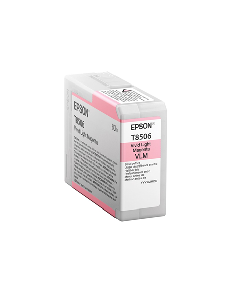Epson T85060N ink, Light magenta | Epson Epson | C13T85060N | Epson T8506 - vivid light magenta - original - ink cartridge | Ink