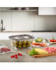 Caso Glass Vacuum Container with Plastic Lid | VacuBoxx Eco M | Transparent