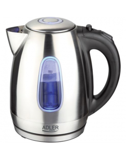 Adler Kettle AD 1223 Standard, Stainless steel, Stainless steel, 2200 W, 360° rotational base, 1.7 L