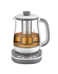 Tefal BJ551B10 Tastea Kettle, Glass, Grey/White