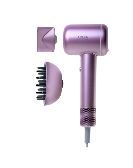 Adler Hair Dryer | AD 2270p SUPERSPEED | 1600 W | Number of temperature settings 3 | Ionic function | Diffuser nozzle | Purple