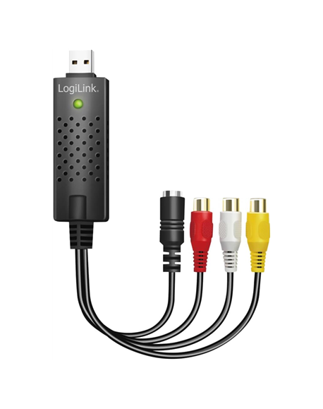 Logilink | USB 2.0 A/V grabber, USB-A/M to 3x RCA + Mini-DIN 5/F, Windows 11 | VG0030A