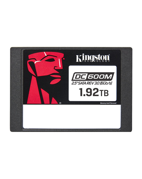 Kingston DC600M | 1920 GB | SSD form factor 2.5" | SSD interface SATA Rev. 3.0 | Read speed 560 MB/s | Write speed 530 MB/s