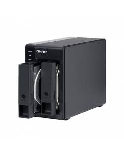 QNAP 2 Bay USB Type-C Direct Attached Storage with Hardware RAID | TR-002 | Micro | 6 GB | Black