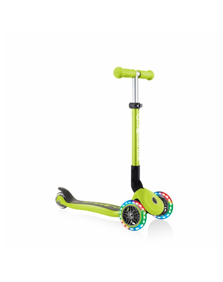Globber | Junior Scooter | Green | Scooter Junior Foldable Fantasy Lights | 437-106