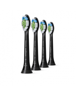 Philips Toothbrush replacement HX6064/11 Heads, For adults, Number of brush heads included 4, Black