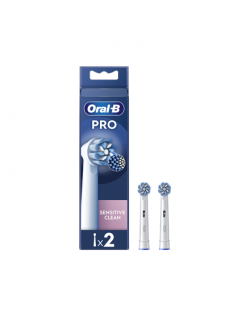 Oral-B | Replaceable toothbrush heads | EB60X-2 Sensitive Clean Pro | Heads | For adults | Number of brush heads included 2 | Wh