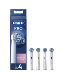 Oral-B | Replaceable toothbrush heads | EB60X-4 Sensitive Clean Pro | Heads | For adults | Number of brush heads included 4 | White