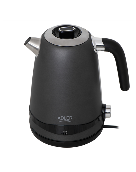 Adler Kettle | AD 1295g SS | Electric | 2200 W | 1.7 L | Stainless Steel | 360° rotational base | Grey