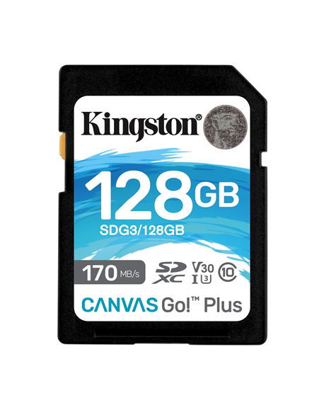 Kingston Canvas Go! Plus 128 GB, SD, Flash memory class 10