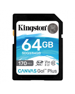 Kingston Canvas Go! Plus 64 GB, SD, Flash memory class 10