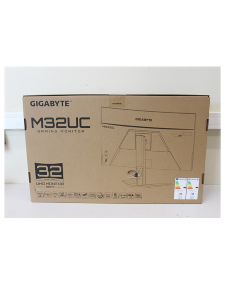 SALE OUT. | Gigabyte | Gaming Monitor | M32UC-EK | 32 " | VA | UHD | 16:9 | 144 Hz | 1 ms | 3840 x 2160 | 350 cd/m² | HDMI ports