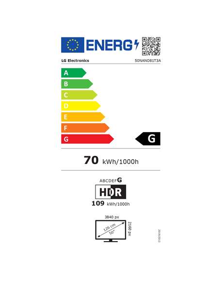 LG 50NANO81T3A 50" (127 cm) 4K Ultra HD Nanocell Smart TV